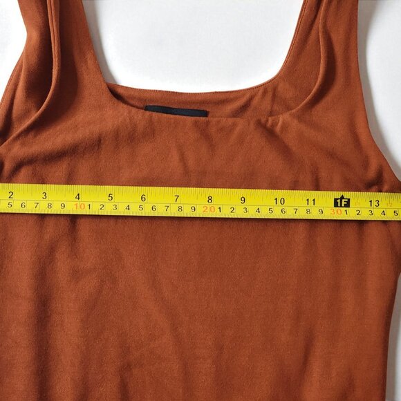 Rusty Chic Mynta Bodysuit, Sleek Square Neck One Piece, Sm Petite, Made in USA - Picture 5 of 8